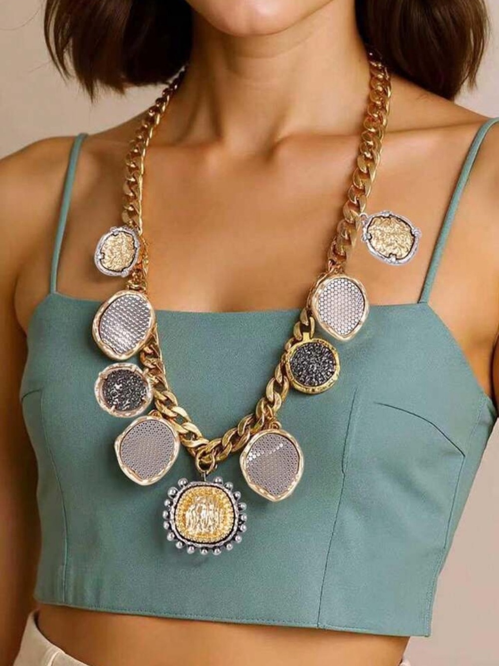 Regalia Medallion Charm Necklace